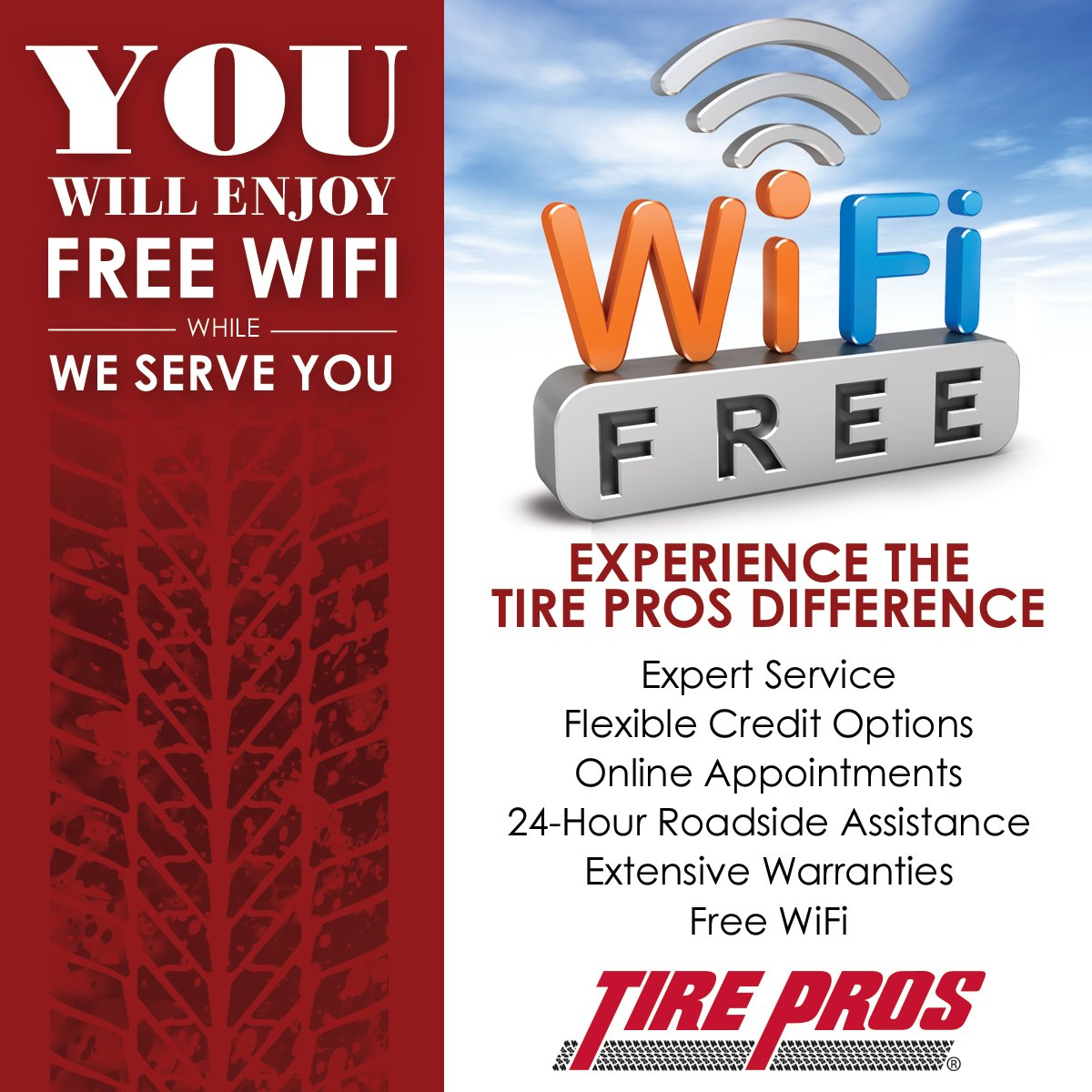 CDTireOakRidge's tweet photo. Experience the Tire Pros difference with FREE WIFI! You can check-in and leave us a review about your experience while you wait! #TirePros #FreeWIFI https://t.co/FkU2xYpzUp