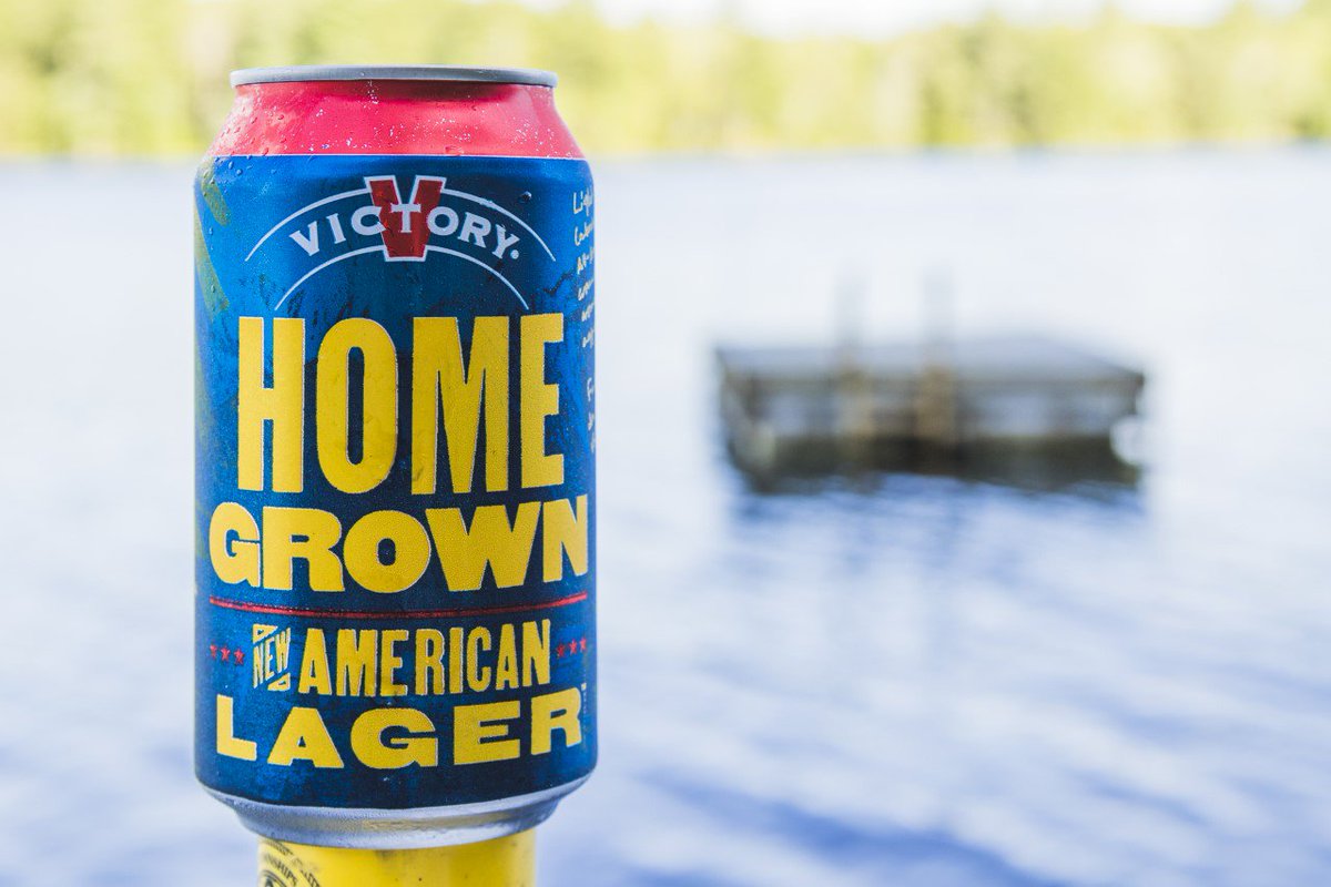 Seeking juicy hop flavors in an easy drinking beer? Then check out Victory Home Grown! It packs 6 varieties of American whole flower hops into a 4.8% beer for nothing but smooth and flavorful sipping.

And now...IT'S IN CANS! #VictoryHomeGrown #YourNewAmericanLager