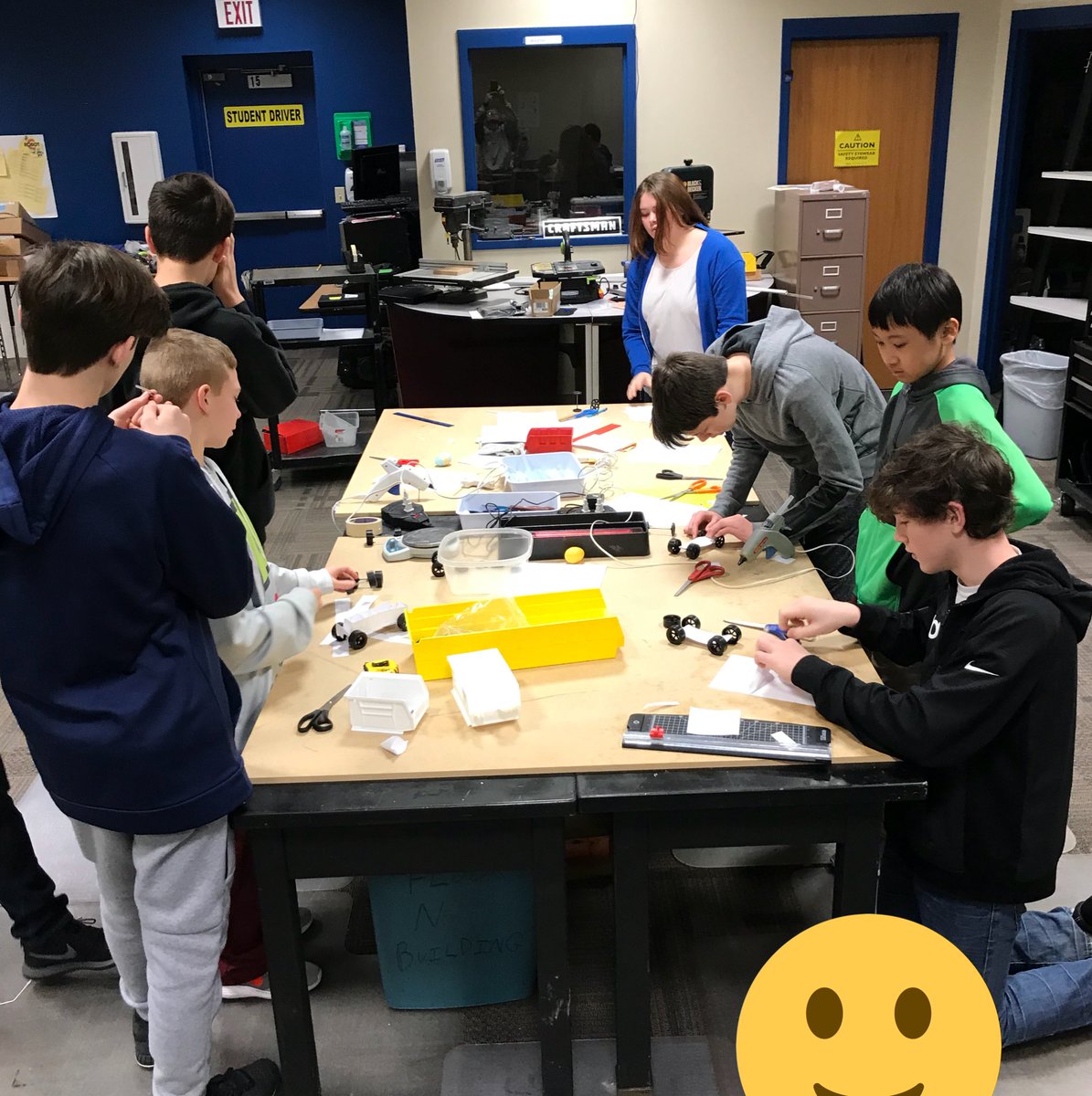 tom_zerr's tweet photo. STEM students are beta testing University of Florida  car crash physics activities! #AugustaUSD402 #ktoy18 #AMSBluejays1 #STEM https://t.co/lUMKlr2Yny