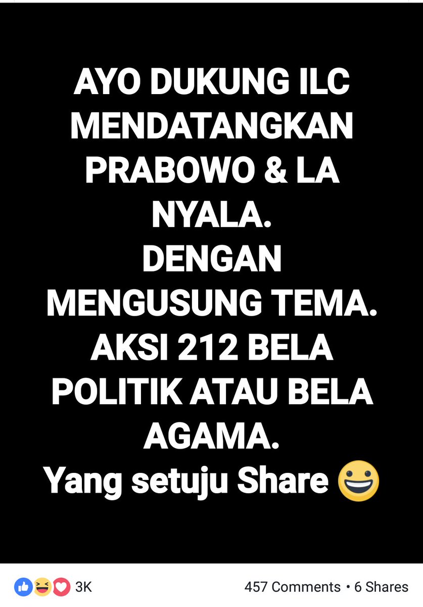 GunRomli's tweet photo. Bang @karniilyas ada yg usul tema @ILC_tvOnenews https://t.co/CHt0AYrHcL