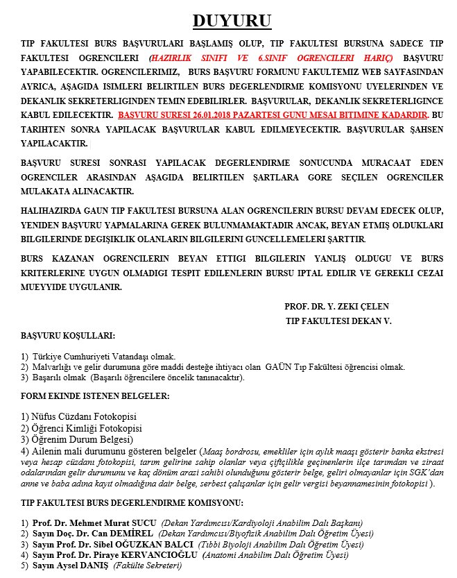 Gauntip's tweet photo. TIP FAKÜLTESİ BURSU BAŞVURULARI BAŞLAMIŞTIR.📣📢📋⏲️
@GaziantepBAT @gaunspdk @GaunOnot @AtasagunGaun @GaziantepMSIC https://t.co/XaskFn1AjX