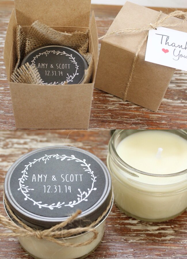 Lush candle wedding favours #weddings #weddingfavours #candles #personal