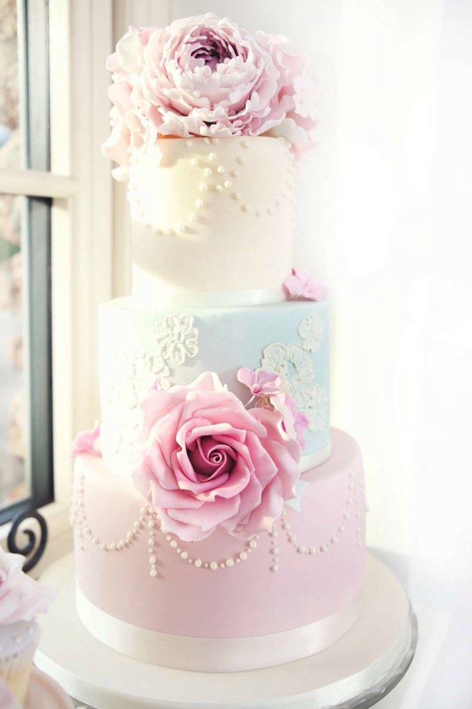 Pretty pastel wedding cake #weddings #weddingcake #pretty #pastel