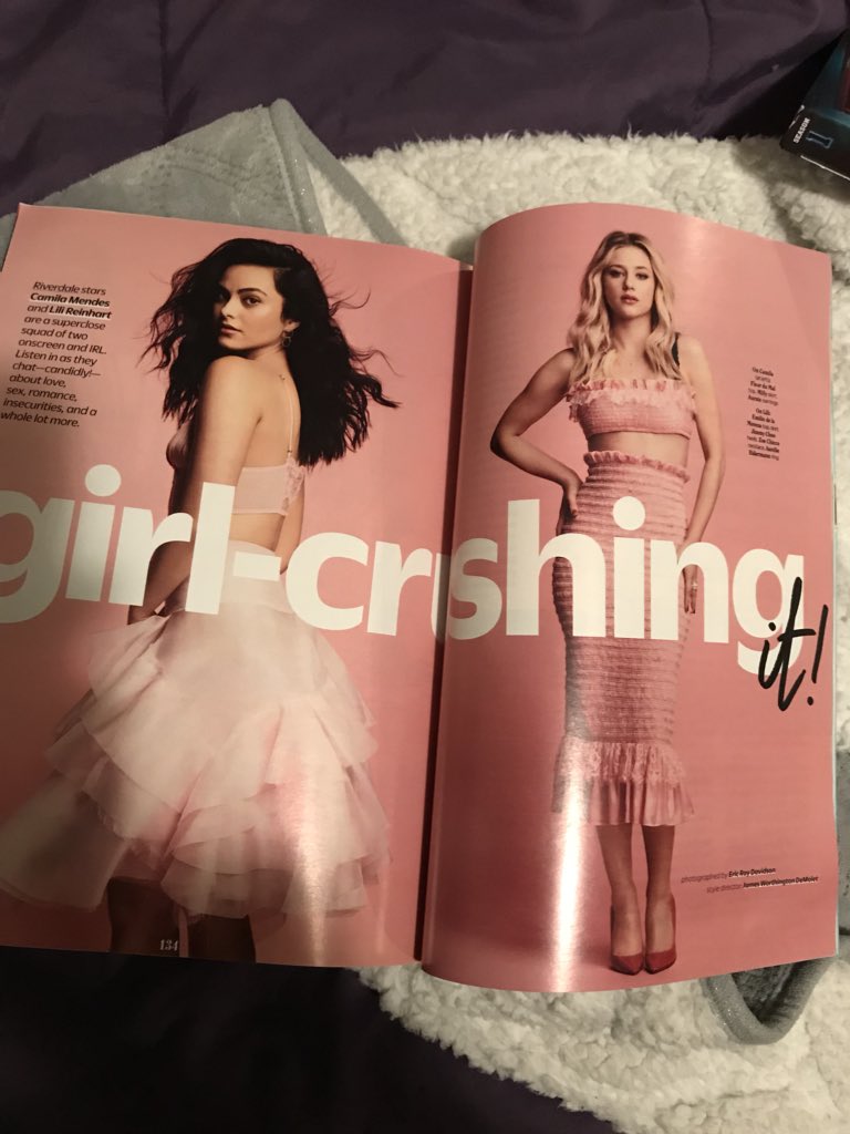 Jsrigs's tweet image. Of course I had to buy this @Cosmopolitan magazine with @CW_Riverdale ladies! #Riverdale #loveriverdale #bestshowever @lilireinhart @CamilaMendes