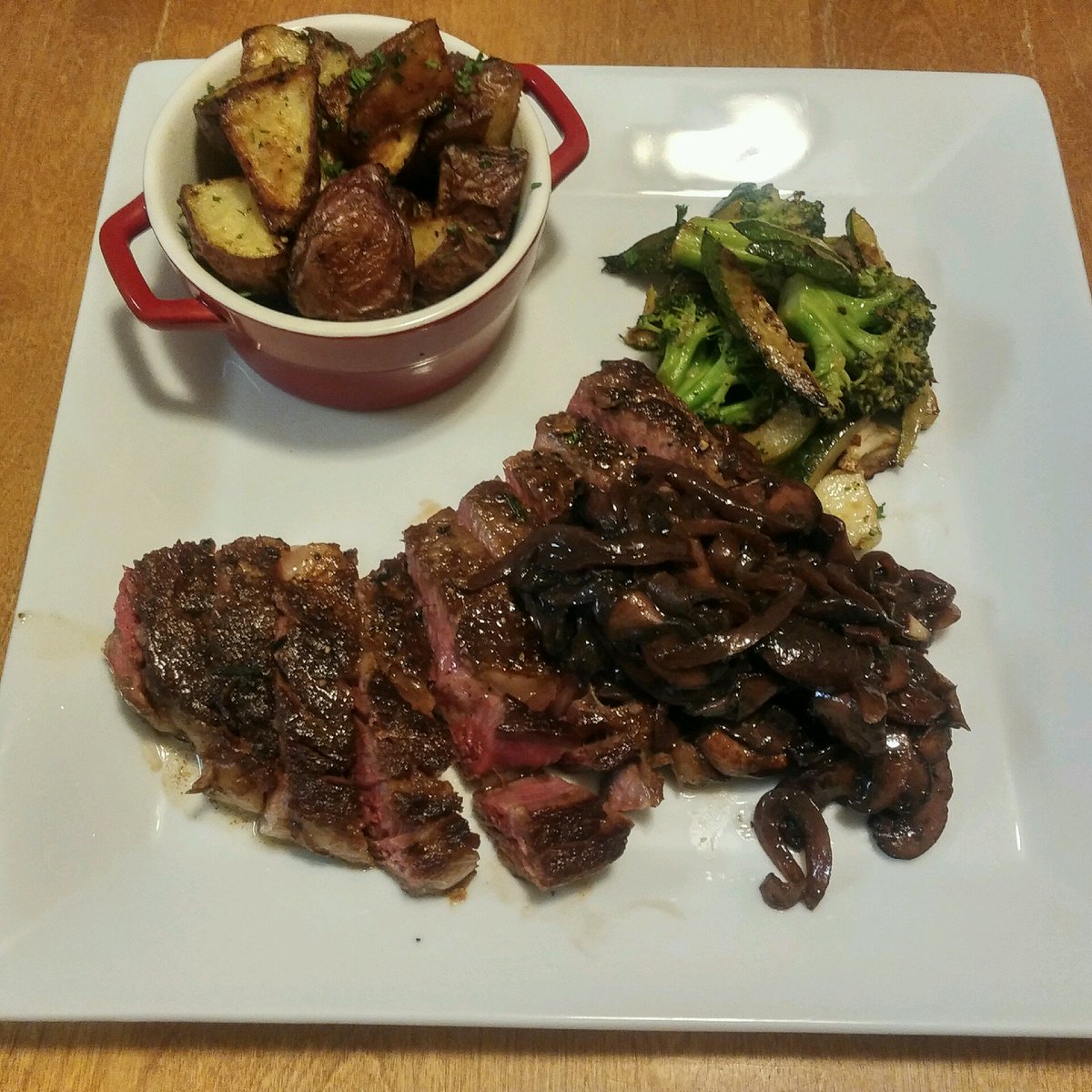 Hello <a href="/GordonRamsay/">Gordon Ramsay</a> what do you think of my rideye steak dinner?