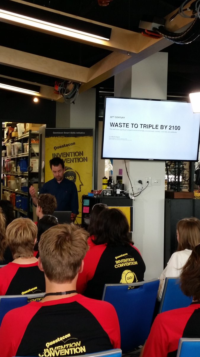 questacon's tweet photo. Delegates and ambassadors of #NQIC2018 are engaging in #objecttherapy upcycling items we’d normally throw away. Thanks Niklavs for showing us how! #Questacon #STEM @IanPotterFdn https://t.co/EkruHT242Z
