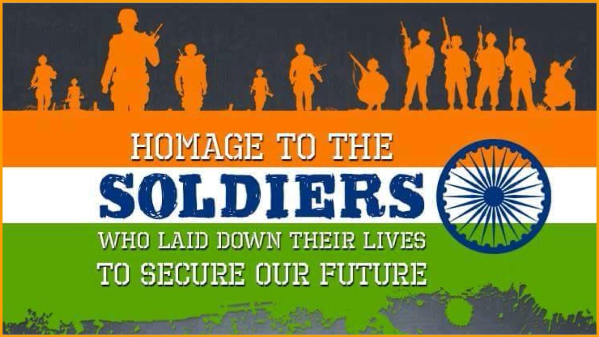 Homage to the Soldiers who laid down their lives to secure our future