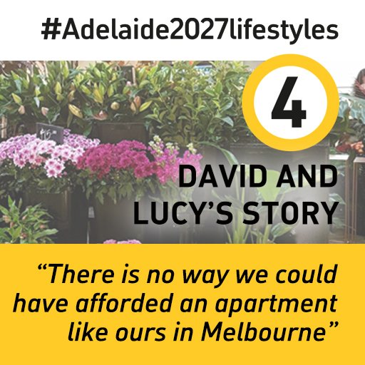 HamesSharley's tweet photo. Part 4 of our case studies into ‘Make it a plan Adelaide’ with @Green_Dot - Middle Metro: David and Lucy’s Story. #Adelaide2027lifestyles https://t.co/mP7aBiLiUV https://t.co/Otmf3PG73P