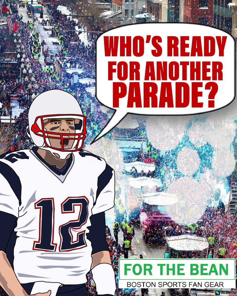 forthebean617's tweet photo. Whoa ready for another parade? #retweet this and let everyone you are ready for another parade!
*
*
#NewEngland #NewEnglandPatriots #patriots #PatriotsNation #boston #NewHampshire #Maine #Vermont #RhodeIsland #forthebean #JAXvsNEP #JAGSvsPATS #JACvsNEP #JAXvsNE #Massachusetts https://t.co/0NPFNytZ3G