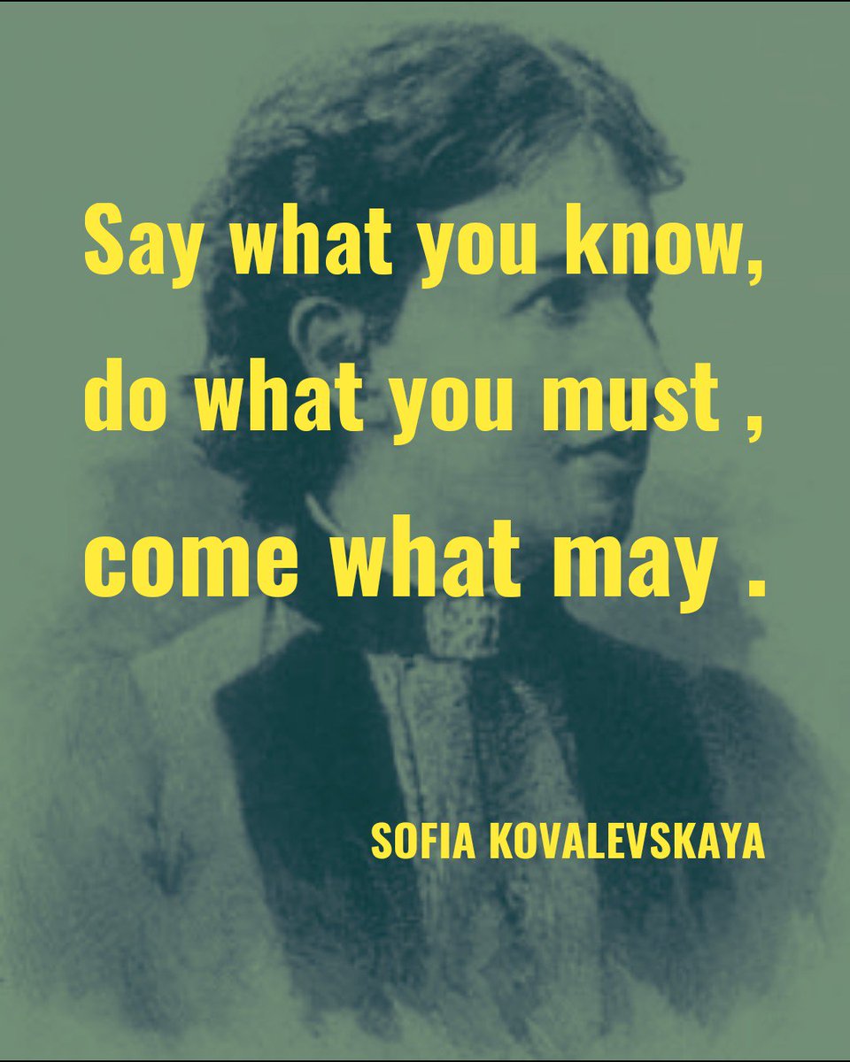unprescience's tweet photo. Sofia Kovalevskaya a Russian #mathematician .
#unpredictablescience https://t.co/h6REnihYEj