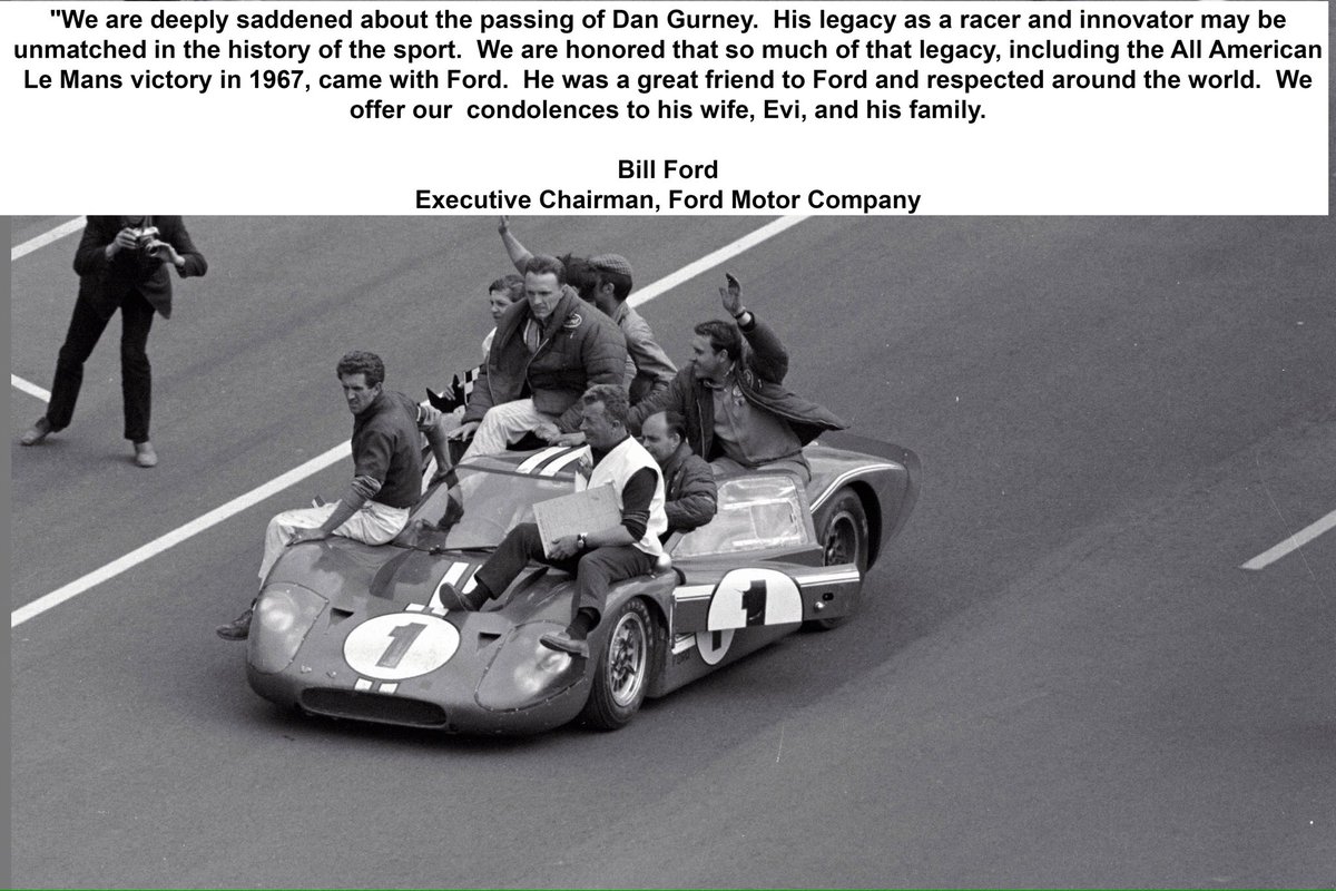 FordRacing's tweet photo. Rest In Peace Dan Gurney https://t.co/HFzjboJnh3