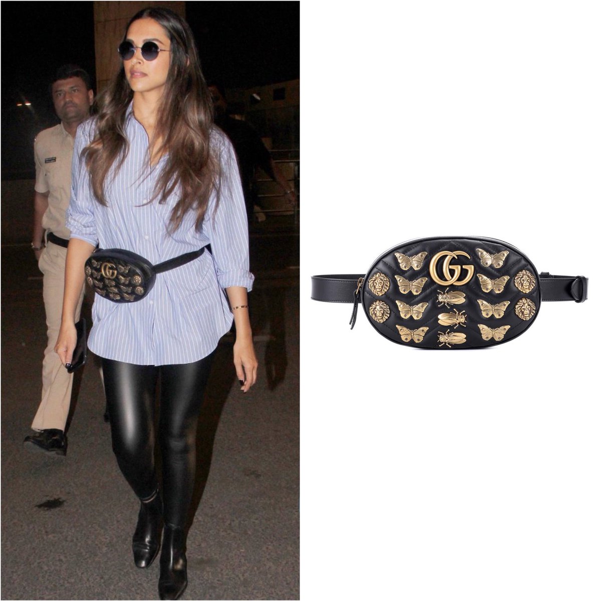 A Fashionistas Diary on Twitter: "@deepikapadukone rocks a @gucci belt bag  while at the airport #bollywood #style #fashion #beauty #bollywoodstyle  #bollywoodfashion #indianfashion #celebstyle #celebrityfashion #indianstyle  #afashionistasdiaries ...