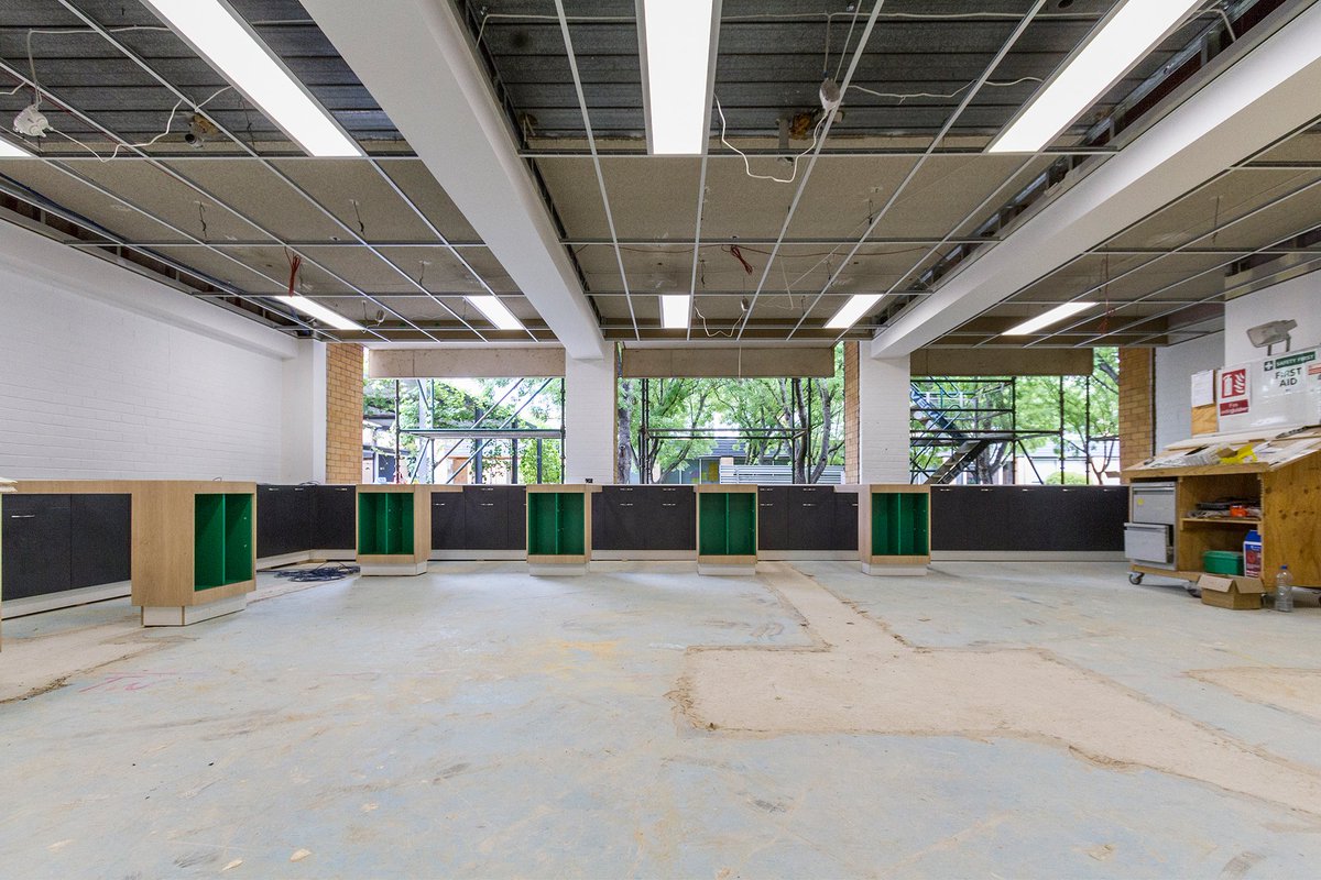 MonarchBuilding's tweet photo. There’s no January holidays for our workers at @mericicanberra. 😀

We’re making the most of the opportunity while the students are away and working flat out upgrading the auditorium and science labs.

See more on our Facebook page.

#Canberra #MonarchBuild https://t.co/yYhf0JavlF