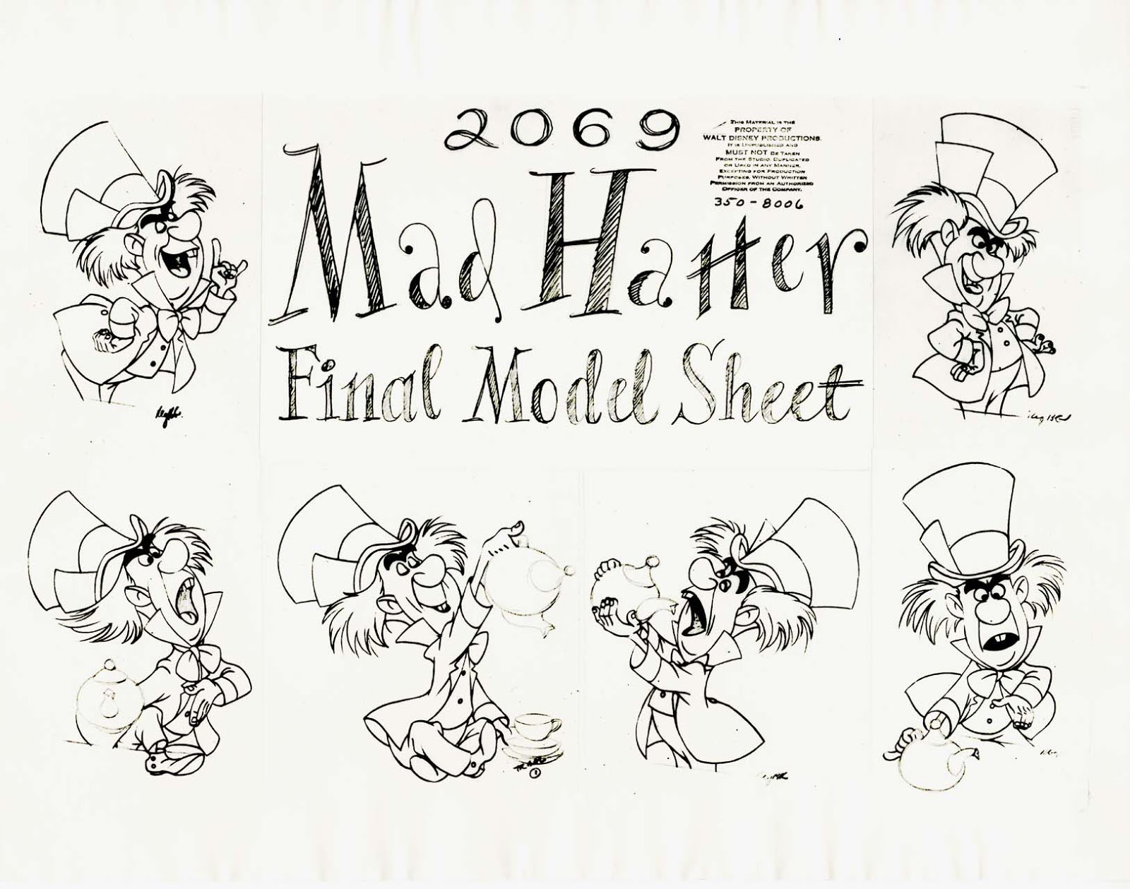 Alice In Wonderland Disney Mad Hatter Drawing 