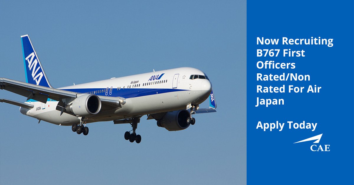 caeparcaviation's tweet photo. Are you B767 First Officer &amp; looking to enhance your career? We are hiring B767 First Officers (Rated &amp; Non Rated) for Air Japan. Earn one of the best remuneration packages in the market. Apply Online at https://t.co/5CUXHmdjkF
#Pilot  #pilotjobs #firstofficer #firstofficerjobs https://t.co/0SbkvaEV8L