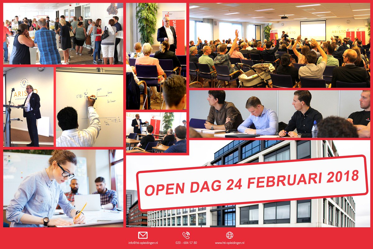 HTIOpleidingen's tweet photo. Kom naar de HTI #open #dag op 24 februari 2018!
Schrijf je in voor onze open dag op 24 februari aanstaande via info@hti-opleidingen.nl o.v.v. jouw naam en interesse. https://t.co/hSjpFa8vQx