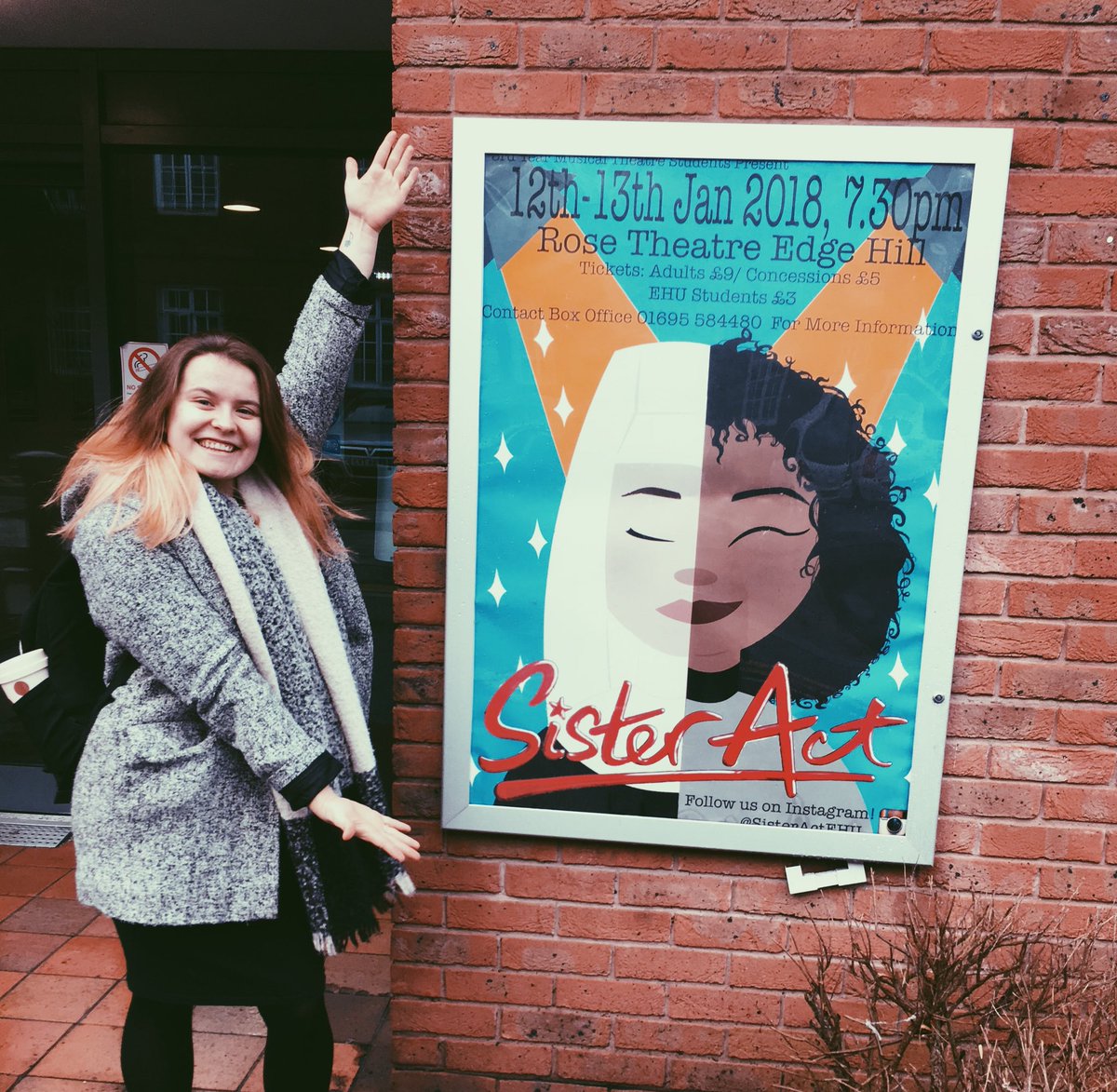 andra_aus's tweet photo. Back in uni today to see this! Couldn’t be happier about how the show turned out! ❤️@SisterActEHU @rachelJgriff https://t.co/uspXXstHeq