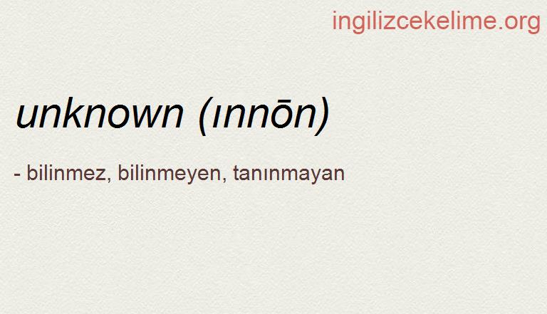 ingilizceyasam's tweet image. #unknown #ınnōn #ingilizce #ingilizcekelimeler #english #language #kelimeezberleme