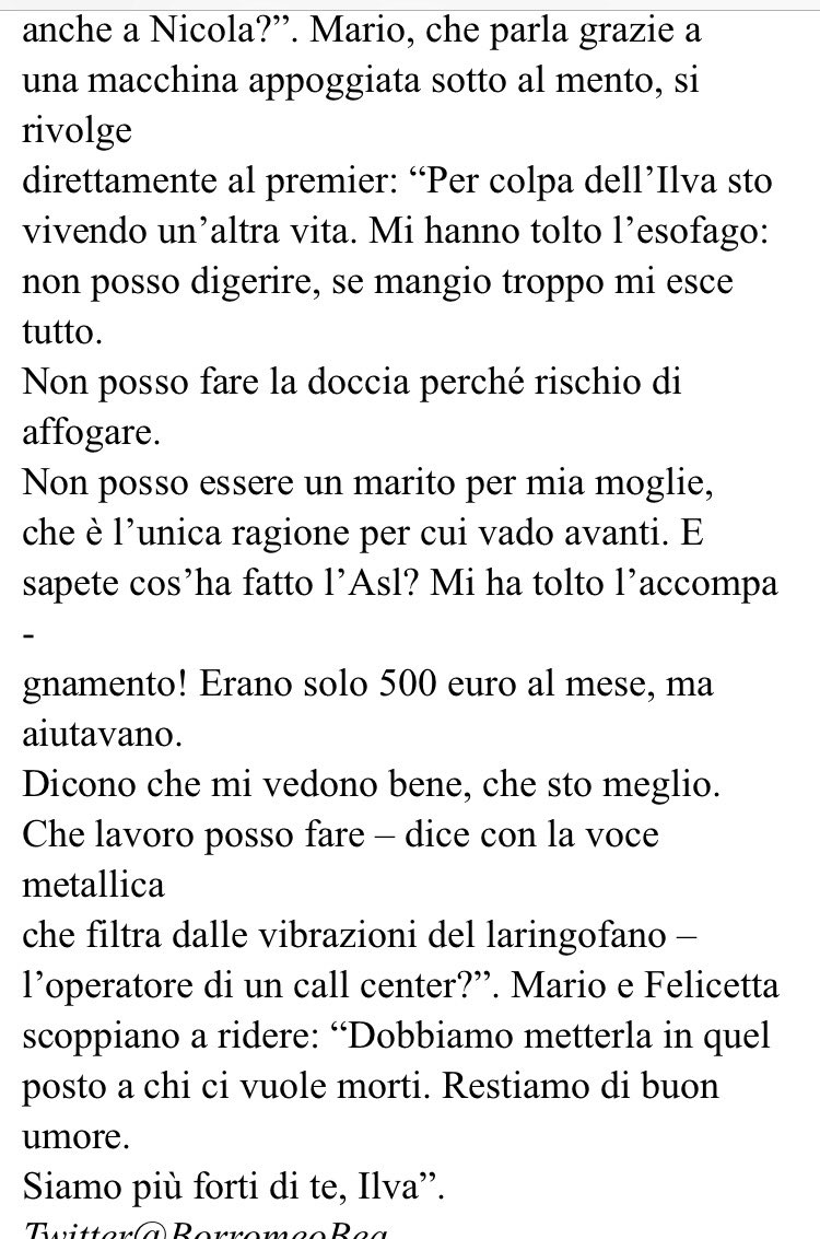 BorromeoBea's tweet photo. Mario Amodio è l'ultima vittima dell'Ilva. Ecco cosa mi disse quando lo incontrai a Taranto https://t.co/sUwq4t5hvo