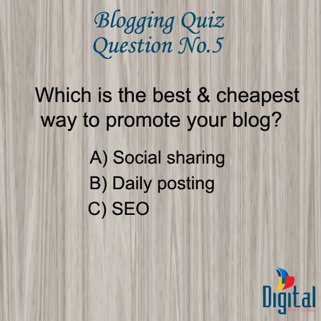 digitalprofitco's tweet photo. Here is the 5th question for #Blogging Quiz. 
Choose the correct option and comment below. https://t.co/Qj1I1G6wJS