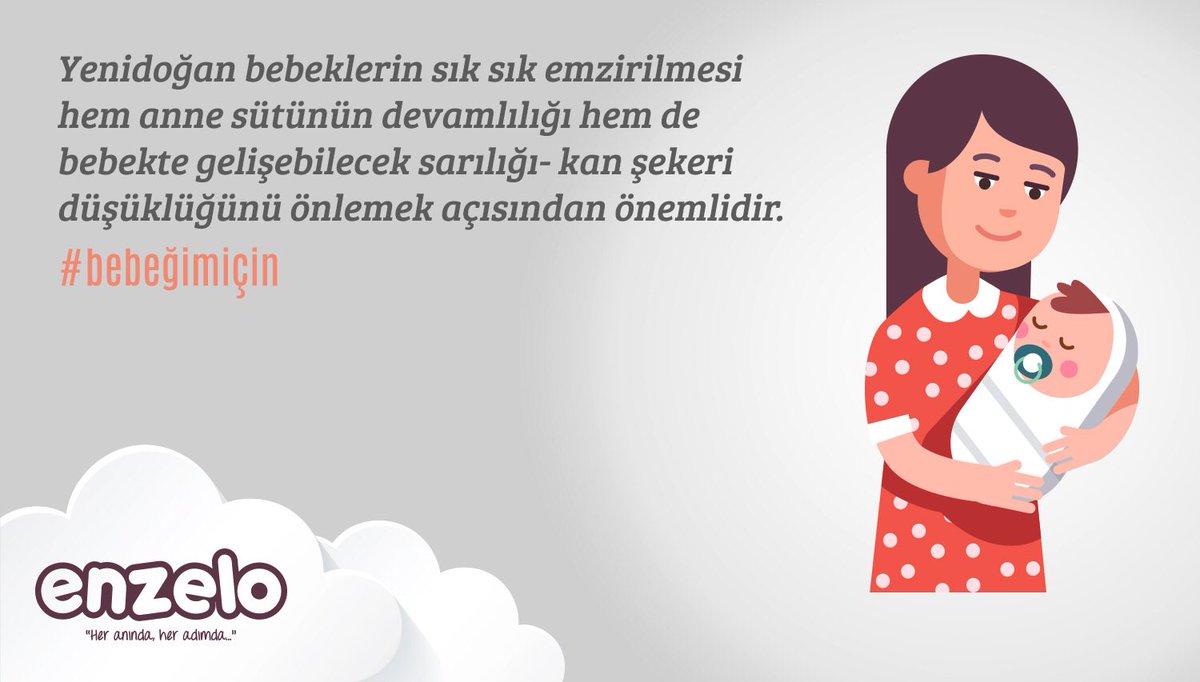 enzelocom's tweet photo. Yenidoğan bebeklerin sık sık emzirilmesi hem anne sütünün devamlılığı hem de bebekte gelişebilecek sarılığı- kan şekeri düşüklüğünü önlemek açısından önemlidir. #enzelo #bebeğimiçin https://t.co/oPIcHPbhcj