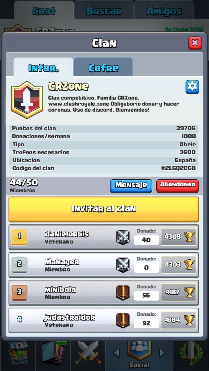 Ojo_deHorus's tweet photo. Únete al clan CRZone de la familia https://t.co/D83LBr5As4! 6 plazas! #ClashRoyale #gamers #ESPAÑA #GameON https://t.co/B1Zs7bCW4w