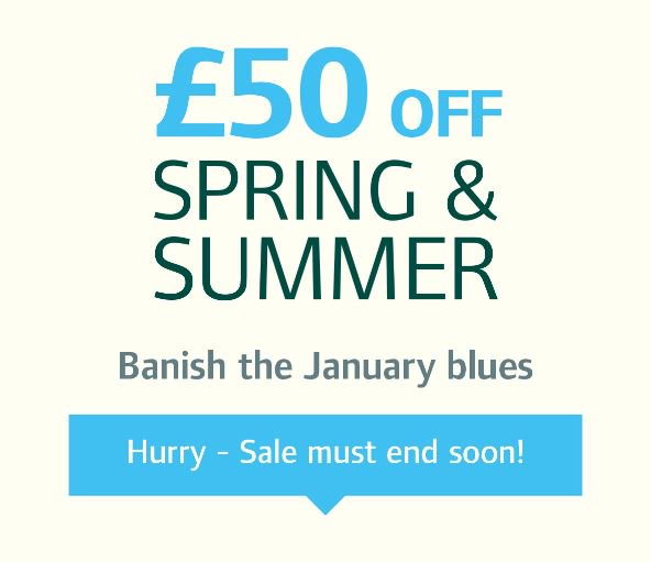 Make your Blue Monday!!
We've got plenty properties with £50 off in our Blue Monday Sale!
Ends soon so book today - goo.gl/c9QEHQ