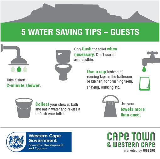 If you are visiting our beautiful province, please do everything possible to save water. Let's all work together to get through the drought. #Savewater #MondayMotivation #WeDoTourism