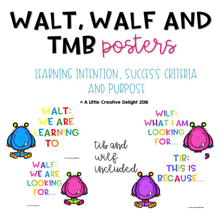 LittleCreativeD's tweet image. WALT, WALF and TMB posters. They include WILF and TIB. teacherspayteachers.com/Product/WALT-W… #tpt #tptchat #tptblog #teacherspayteachers #aussieED #ausb2s18