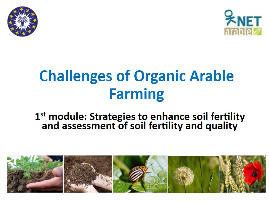 Try this free online course and have the latest insights of #organic arable farming! goo.gl/ekgUVN  #OKNetArable