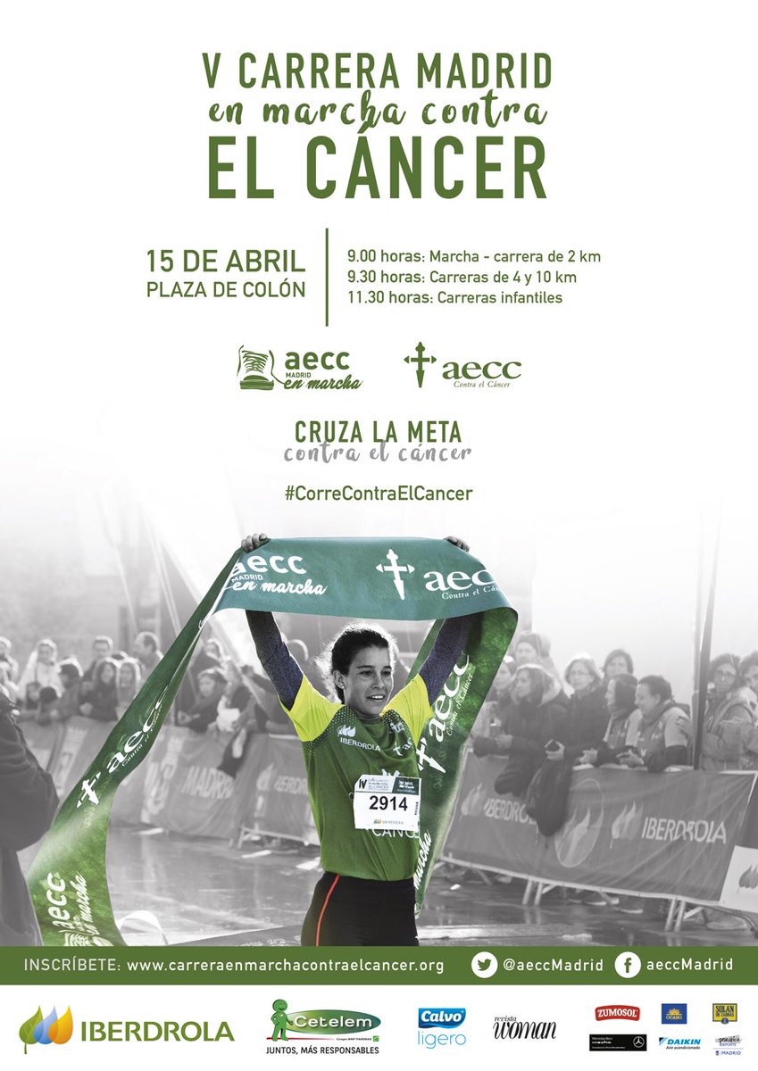 ContraCancerMAD's tweet photo. Abierto el plazo de inscripciones para la V carrera en Marcha contra el Cáncer en Madrid.
➡️ 15 de abril 
➡️ https://t.co/rjkKM8LKuQ https://t.co/IyqtJKFY6m