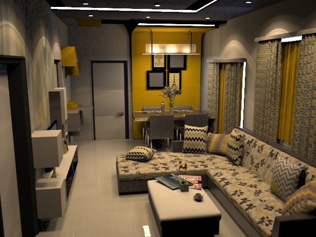 Designs in grey and yellow! 3d renderings! #interiordesign #Renderings #colors