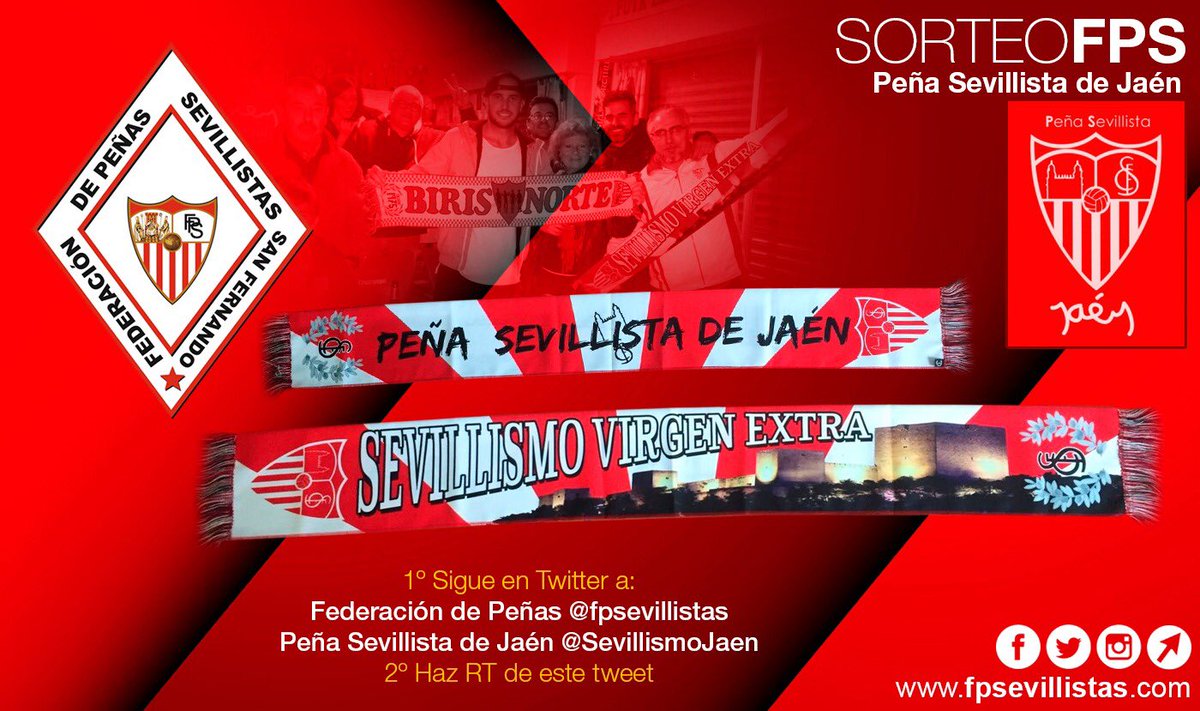 fpsevillistas's tweet photo. Esta semana sorteamos una bufanda de @SevillismoJaen. Para participar:

1) Sigue a @SevillismoJaen y @fpsevillistas.

2) Haz RT de este mensaje.

#sorteoFPS https://t.co/DHaEiZzQMH