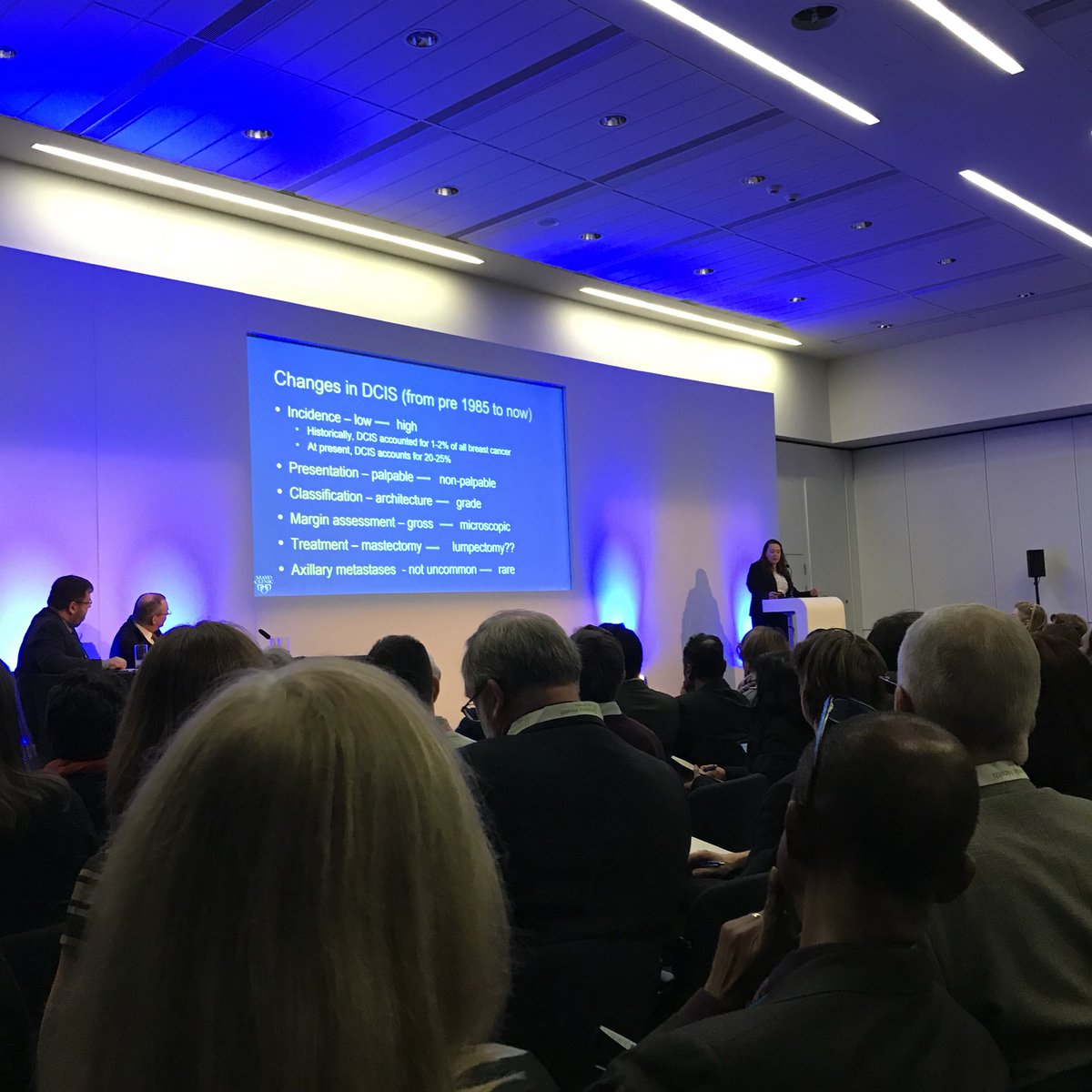 Fantastic talk from <a href="/DrJudyBoughey/">Judy Boughey</a> on over diagnosis and over treatment of #DCIS

#UKIBCS