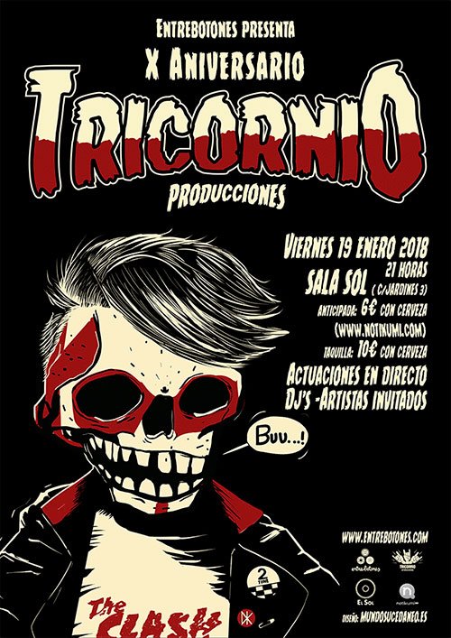 Damián Lozano, responsable de Tricornio Producciones, visita hoy nuestra radio para hablar de su fiesta X Aniversario con actuaciones de Kitai, 51 Grados, Playa Cuberris, Gotelé o Stereozone: mariskalrock.com/?p=121646