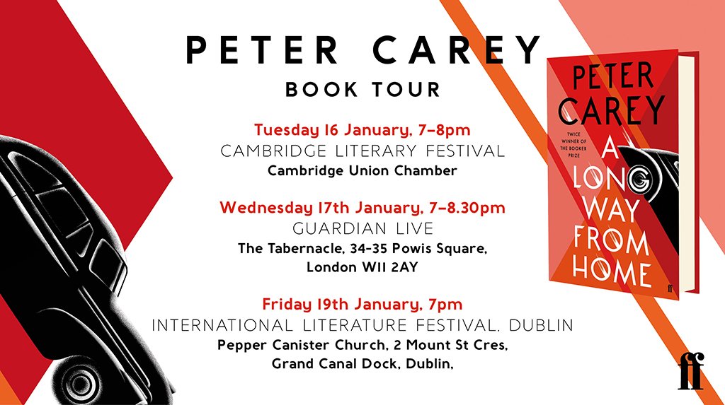 FaberBooks's tweet photo. Hello Cambridge! We're giving away a pair of tickets to Peter Carey's event at @camlitfest tomorrow. RT by 4pm today to be in with a chance! https://t.co/mFbrGFSUHN