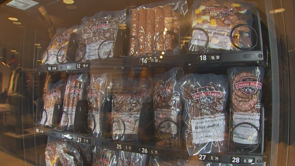 KVUE's tweet photo. Meat vending machine installed at Seattle Nordstrom https://t.co/vwOxO4qCgQ https://t.co/xuvTMKxGld