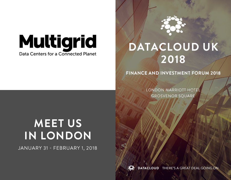 DCUKandFIF's tweet image. .@multigrid_net is a Knowlege Sponsor at #DCUK18 and Finance &amp;amp; Investment 2018! Meet them on 31 Jan and 1 Feb in London dataclouduk.com