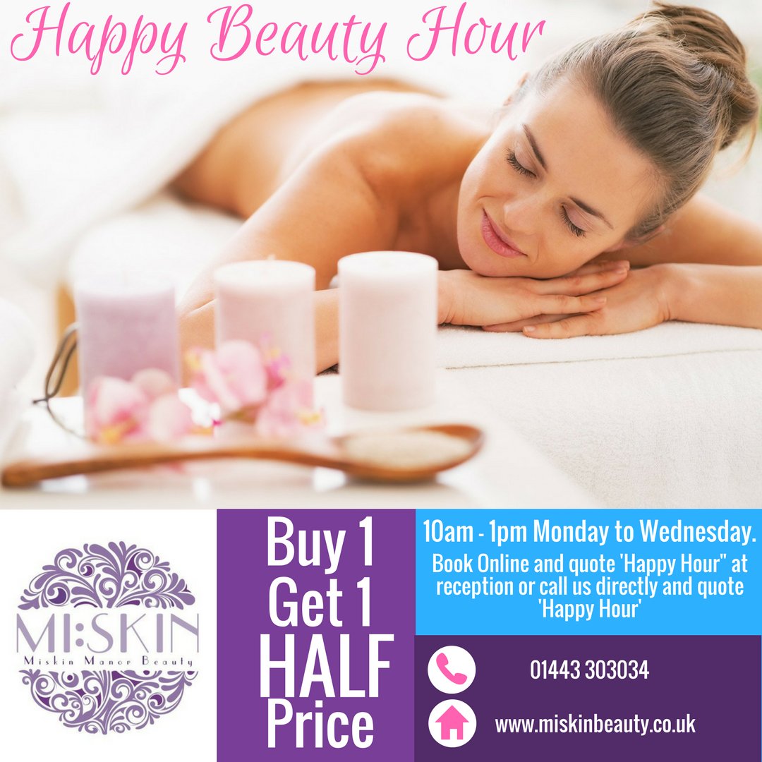 Beat #BlueMonday with this great offer: book a treatment between 10am and 1pm from Monday to Wednesday and get another half price! #beautytreatment #treatyourself #relax