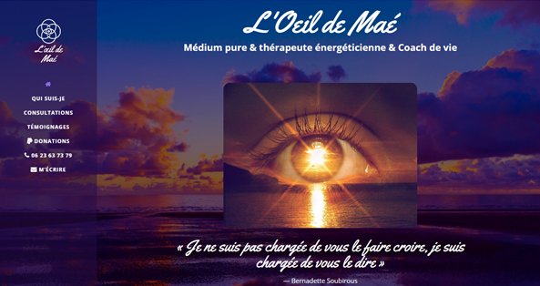 AgenceWebZone's tweet image. "L'oeil de Maé" est un site réalisé par nos professionnels. Voici le lien de ce dernier :  loeildemae-medium.fr.