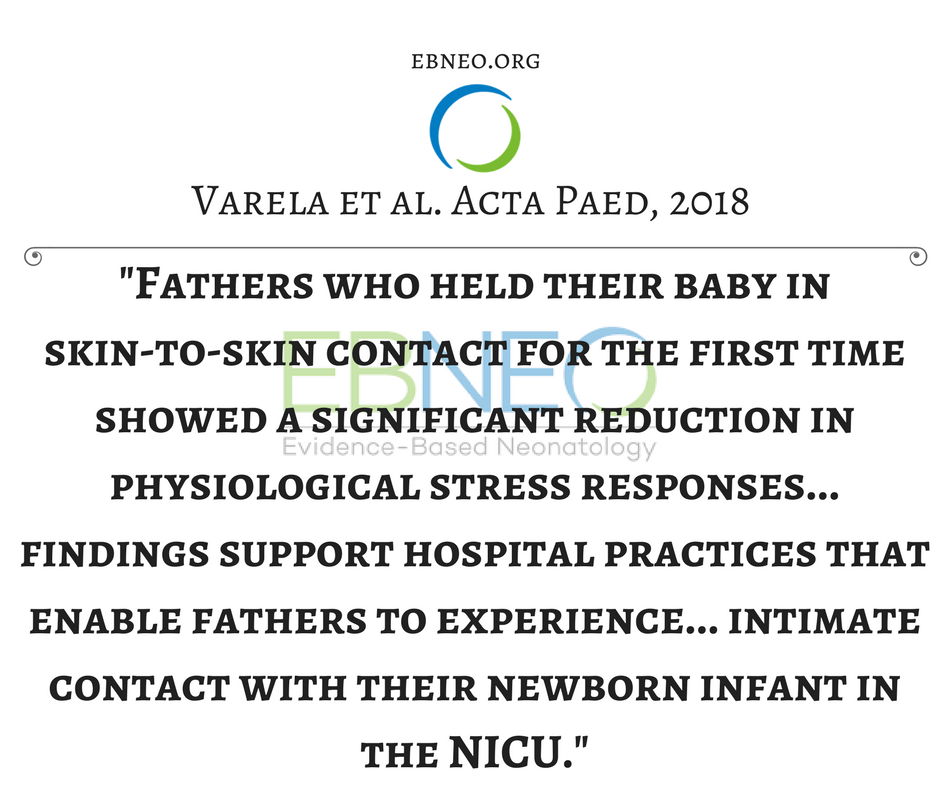 NEWS FLASH to all NICU parents:  Although pretty obvious, there is now DATA showing that also fathers BENEFIT from SKIN-TO-SKIN care. Check this out in <a href="/ActaPaediatrica/">Acta Paediatrica</a> 
ow.ly/NvdX30hMrsJ 
#ebneoalerts