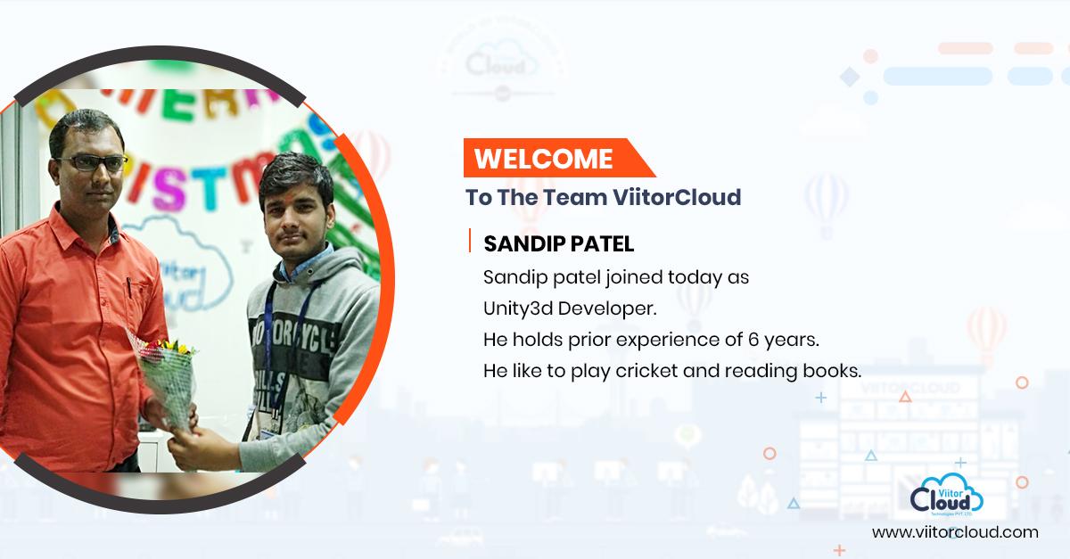 ViitorCloud's tweet image. On behalf of all the members of ViitorCloud Technologies I welcome Sandip Patel, who has joined as Unity3D Developer. Hope you will have an excellent time working with us. Welcome aboard. #Unity3dDeveloper #ViitorcloudTechnologies