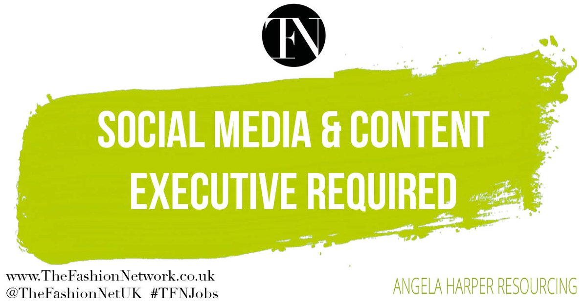 TheFashionNetUK's tweet photo. Social Media and Content Executive required in #Warrington
More info/Apply > https://t.co/oaLjmTOx6g
#TFNJobs #FashionJobs #SocialMedia #SocialMediaExec #ExecutiveRoles #WarringtonJobs #DigitalJobs #PR #Marketing #Content #ContentWriter #Writing #ContentMarketing https://t.co/Yz4ZIAlJwD