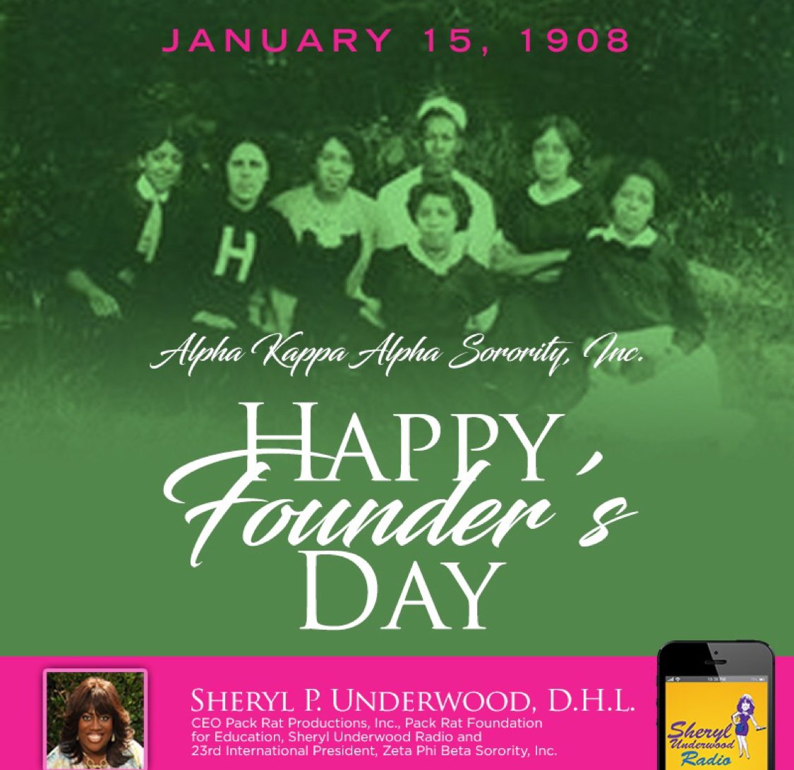 Underwood on Twitter: "Happy Day To Alpha Kappa Alpha Sorority, Incorporated...tag your favorite ...call 1-855-Sheryl-1 to wish any AKA or AKA Chapter Happy Founders' Day from @sherylunderwoodradio @underwoodradio @sherylunderwood