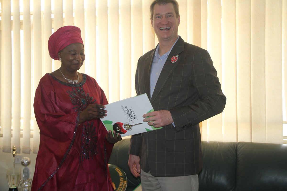 The DG of NILS, Prof. Ladi Hamalai, MFR (L) received the Senior Director, Harvard Kennedy School, Executive Education, Neal Duckworth recently in her office <a href="/Kennedy_School/">Harvard Kennedy School</a> @jakeazumi <a href="/DrFrancisOjie/">Francis Ojie</a>