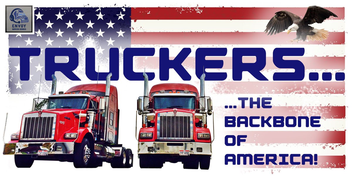 envoy_dispatch's tweet image. Truckers... The Backbone of America!
American #Trucking playing important role in today's economy.

#Truckers #USDrivers #TruckingIndustry