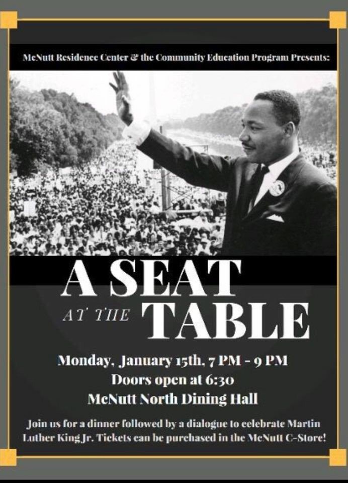 Come out tonight and enjoy a dinner and dialogue celebrating Martin Luther King Jr!