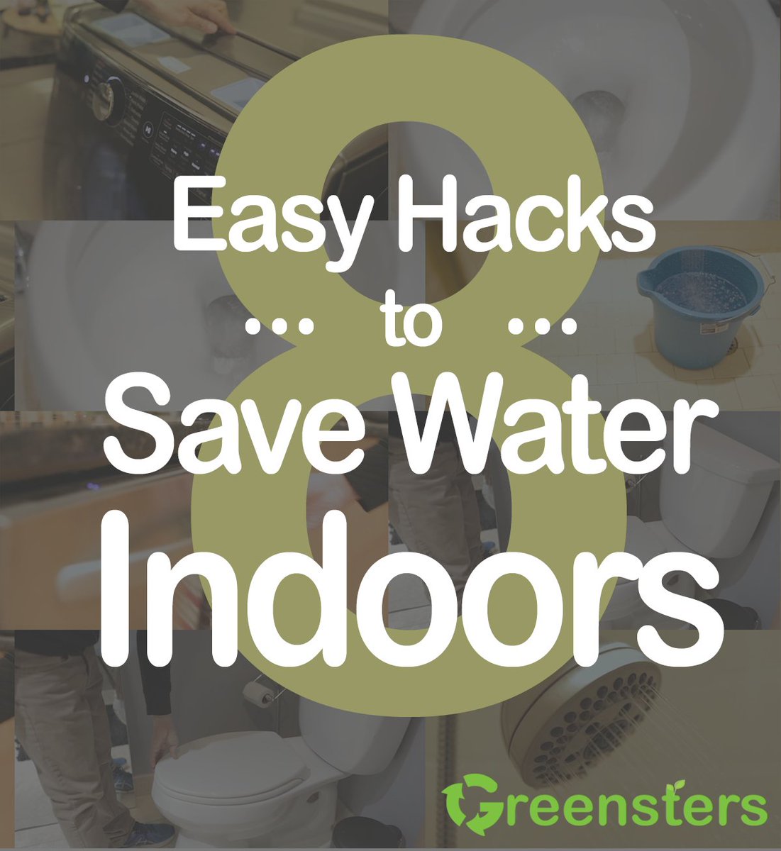 GreenstersTV's tweet photo. Have you ever thought of how you could start saving water indoors? Here's a video we made with 8 easy hacks! #GreenstersTV #EcoFriendly #Texas #HealthyLiving https://t.co/e02BeK5Xni https://t.co/LTejS6hxRK