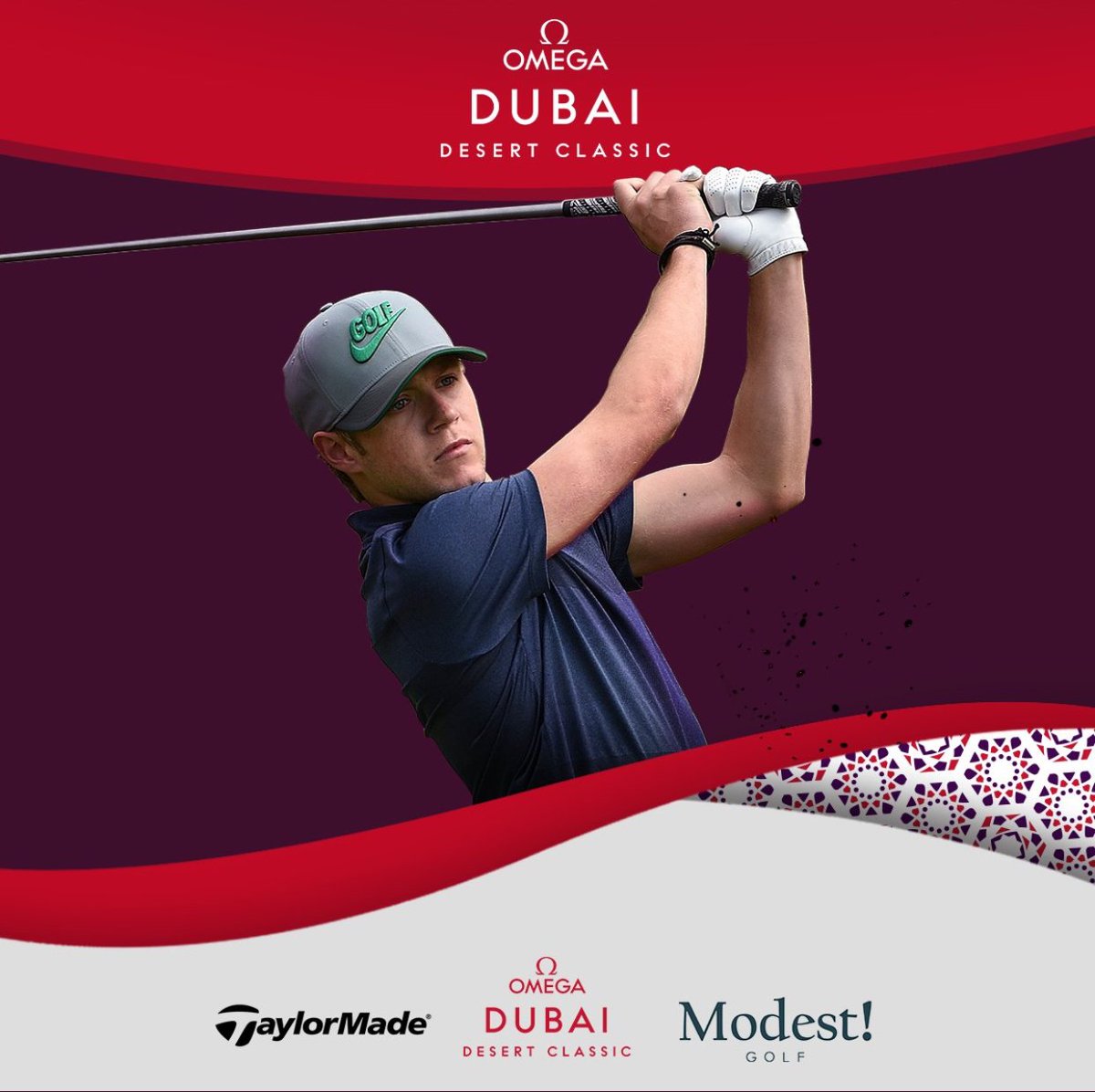 NiallOfficial's tweet photo. Looking forward to @OMEGAGolfDubai with @modestgolf . If ya buy a ticket for the #ODDC18 , you can enter to win the opportunity to be a part of the Omega Constellation Clinic with @McIlroyRory on Friday 26th January .   https://t.co/KGscTh6oQb https://t.co/AhUofVthaj