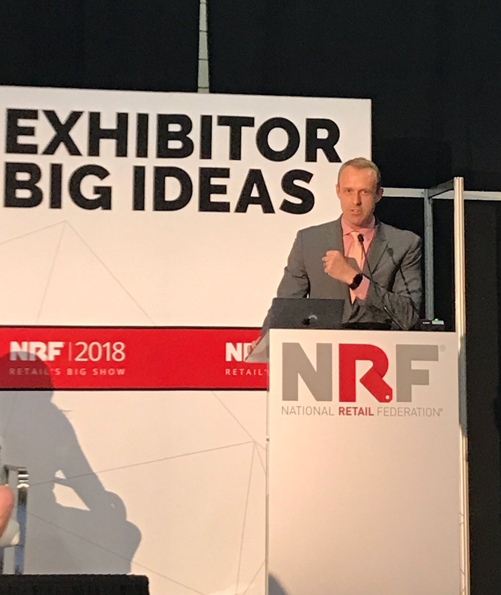 Karen Von Dongen and <a href="/erik_mcmillan/">Erik McMillan</a> speaking at <a href="/NRFBigShow/">NRF Big Show</a> on how <a href="/Shelfbucks/">Shelfbucks</a> platform is improving execution of in-store merchandising platform for <a href="/COTYInc/">Coty Inc.</a>. #NRF18 #NRFBigShow #CPG #retail